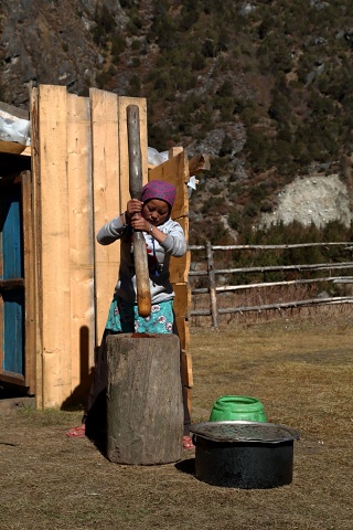 Making Chang In Ghunsa